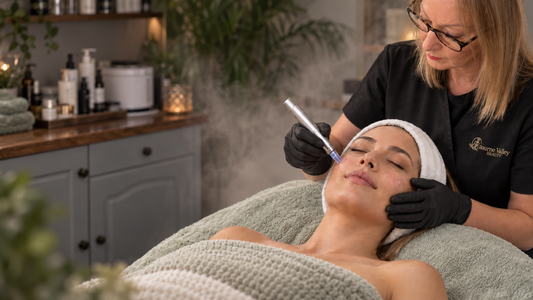 Microneedling treatment in salon