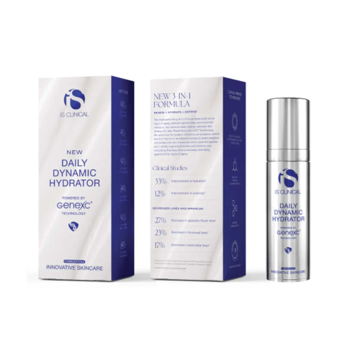 J8 Clinical Daily Dynamic Hydrator packaging and bottle on a white background